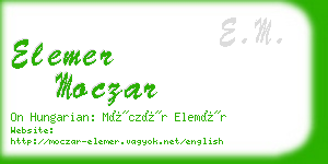 elemer moczar business card
